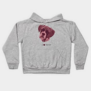 Dogs - Boxer pink Kids Hoodie